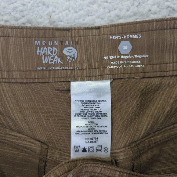 Mountain Hardwear Brown Gorpcore Shorts Men's‎ Size 30 Regular Stretch OM5828 - Picture 3 of 4